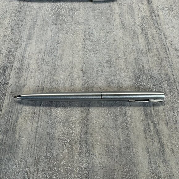 Pentel Sheaffer Stainless Steel Ballpoint Pen and Mechanical Pencil Set w/ Box - Picture 3 of 11